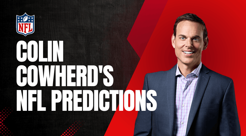 A portrait of Colin Cowherd for his NFL predictions and betting accuracy.