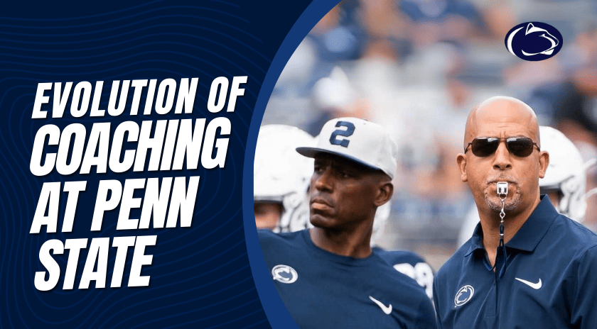 A portrait of Penn State coach 'James Franklin' for the coaching evolution of Penn State.